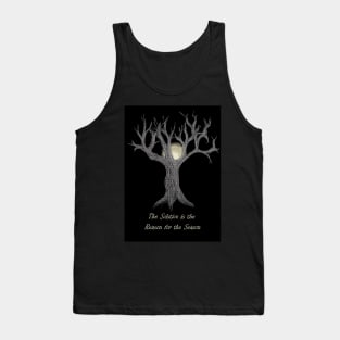 The Solstice is the reason for the season pagan midwinter tree sketch Tank Top